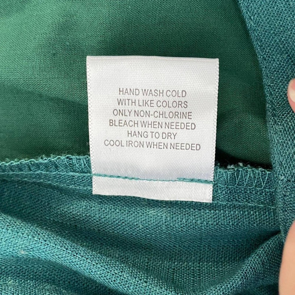 New Modcloth Green Join Joyfully Wide Leg Linen Blend Career Culottes Sz 26 - Picture 4 of 5